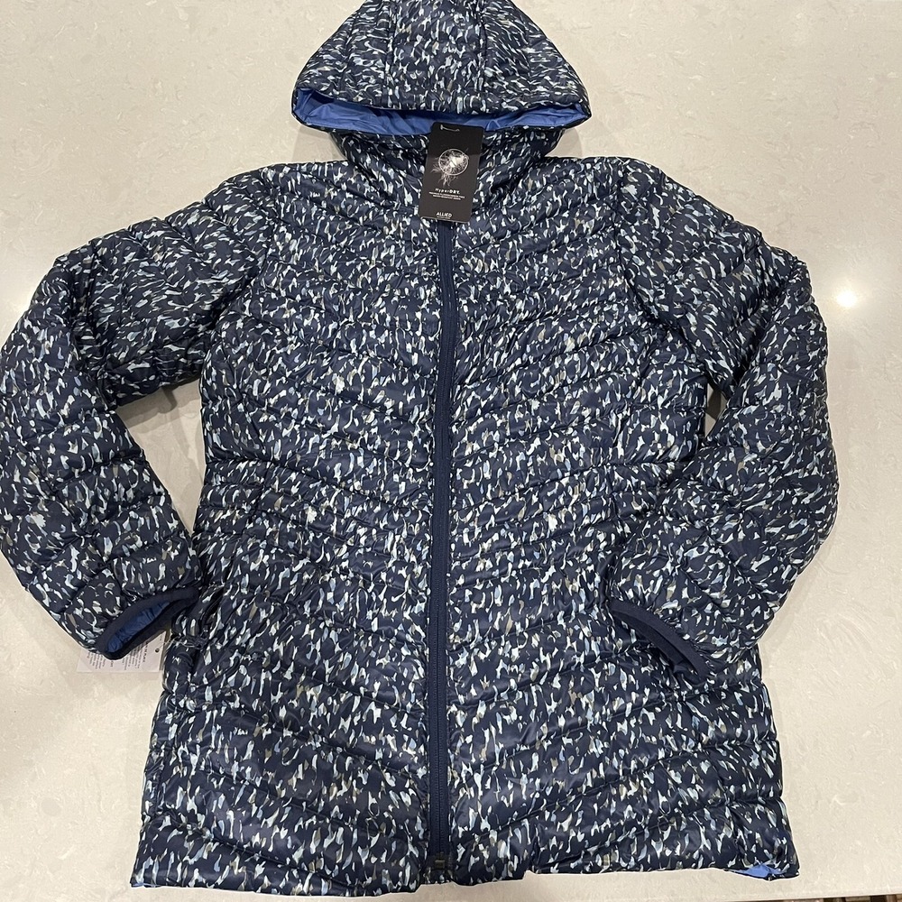 NWT LANDS END 800 DOWN FILL POWER HYPER DRY WATER RESISTANT DOWN Blue SZ S (4-6)